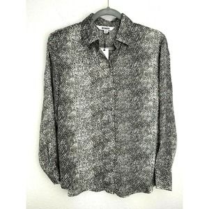 BB Dakota Blouse Born To Be Wild Gray Top Size Small BK104015 Taupe New